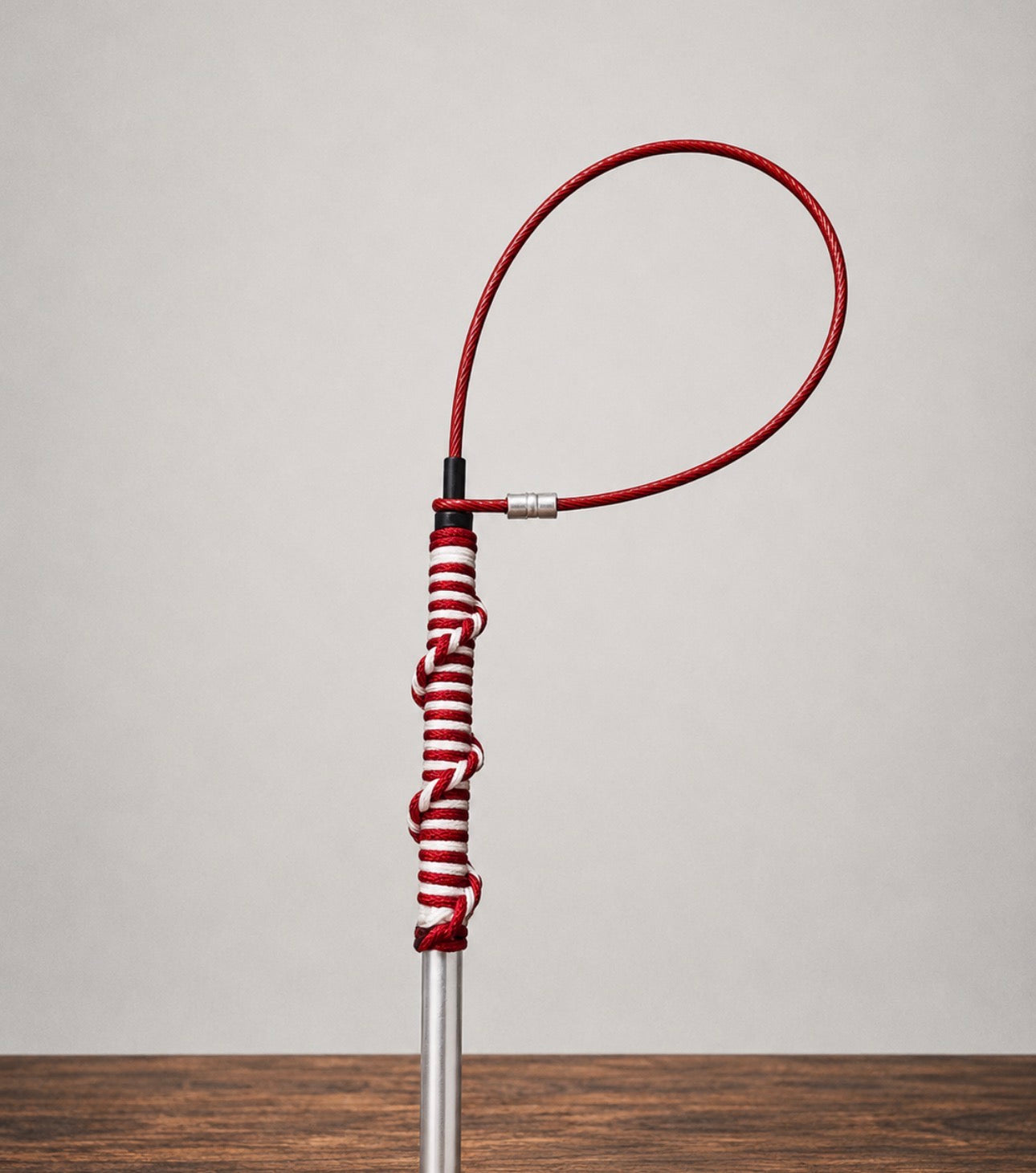 36" Paracord Grip TickleSnare - RED/WHITE