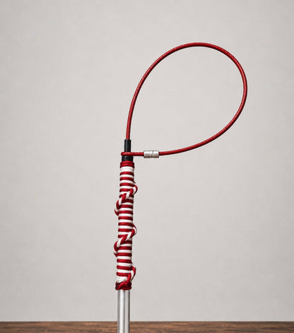 36" Paracord Grip TickleSnare - RED/WHITE
