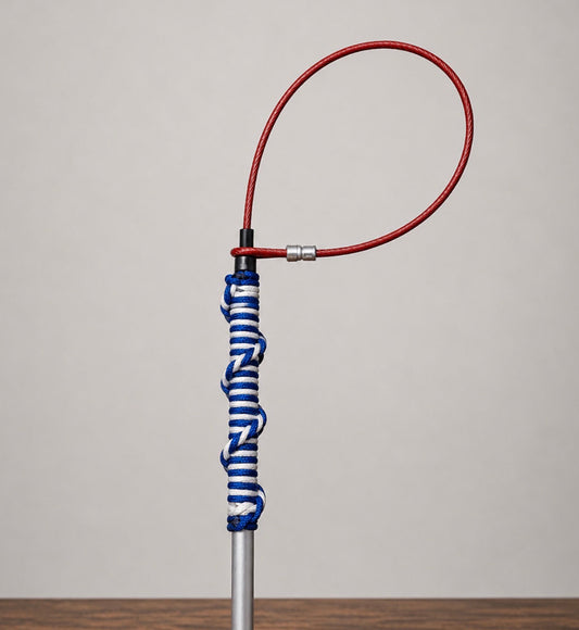 36" Paracord Grip TickleSnare - BLUE/WHITE