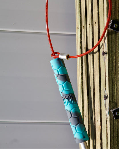 36" Silicone Grip TickleSnare - Aqua & Gray